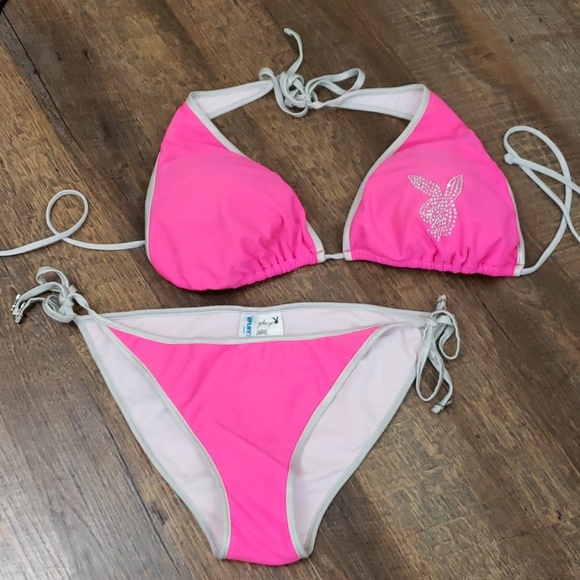 PLAYBOY Other - PLAYBOY 2 pcs Swim suit hot pink